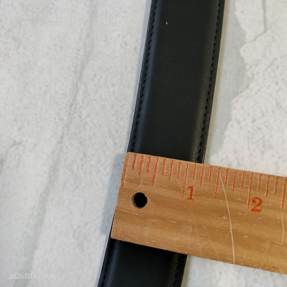 Columbia Men's Trinity Belt Black Silver Buckle Leather Lining Classic Business - Picture 9 of 11